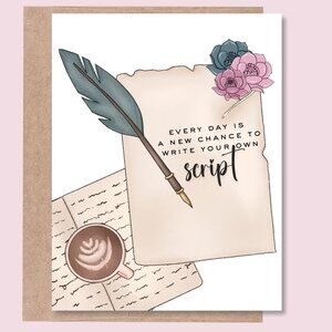 Inspirational Card, Positivity Message,  4.25" x 5.5", Note Card, Blank Inside